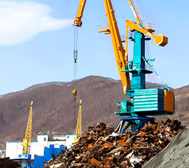 Empresa industrial de reciclaje de metal.